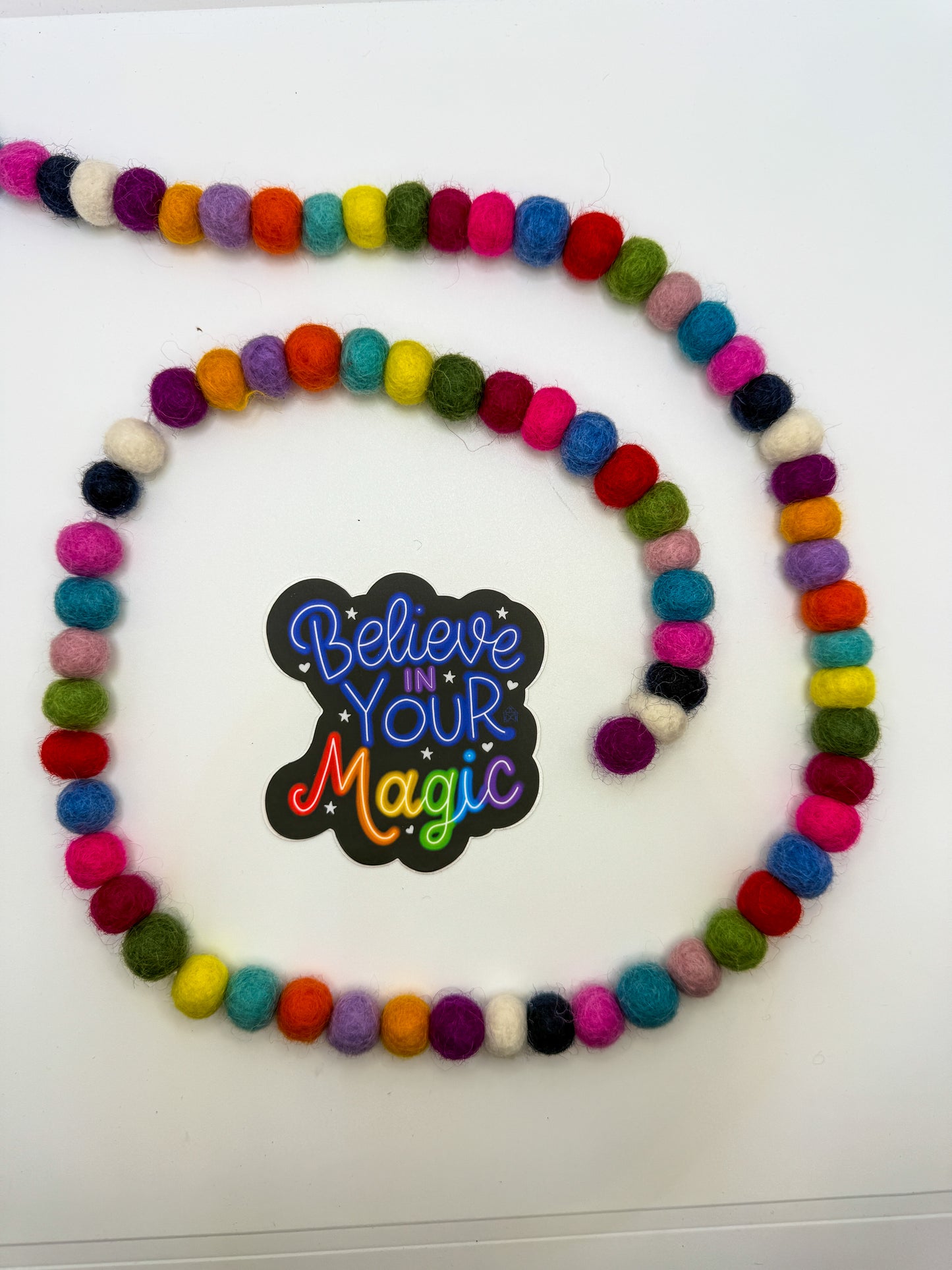 Believe in Your Magic Sticker – Hand Drawn Rainbow Vinyl Decal