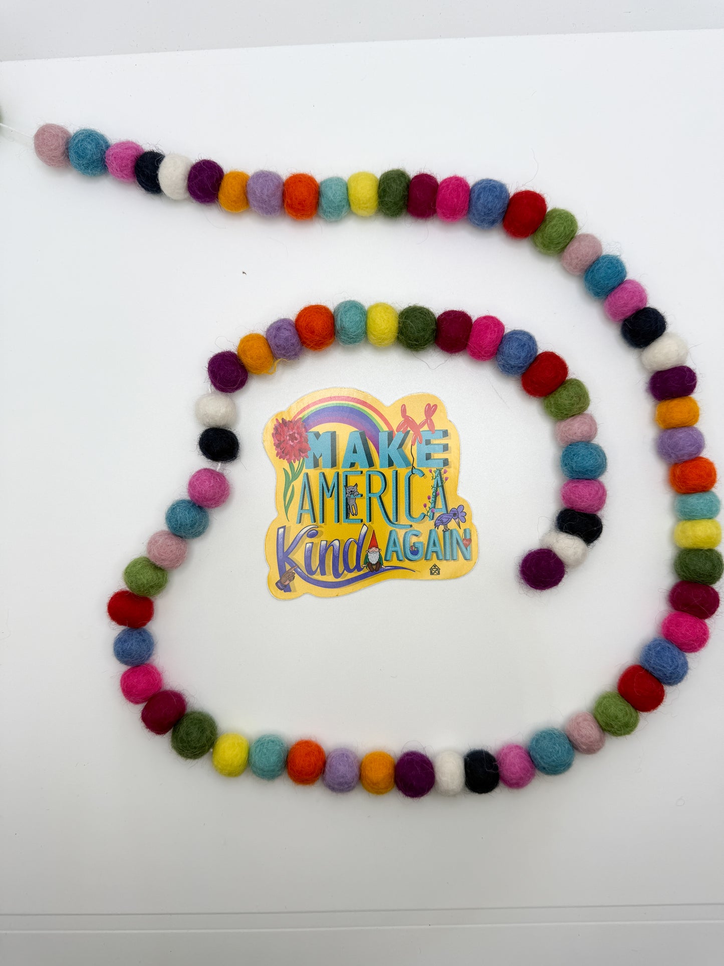 Make America Kind Again Sticker – Original Hand Drawn Rainbow Vinyl Decal