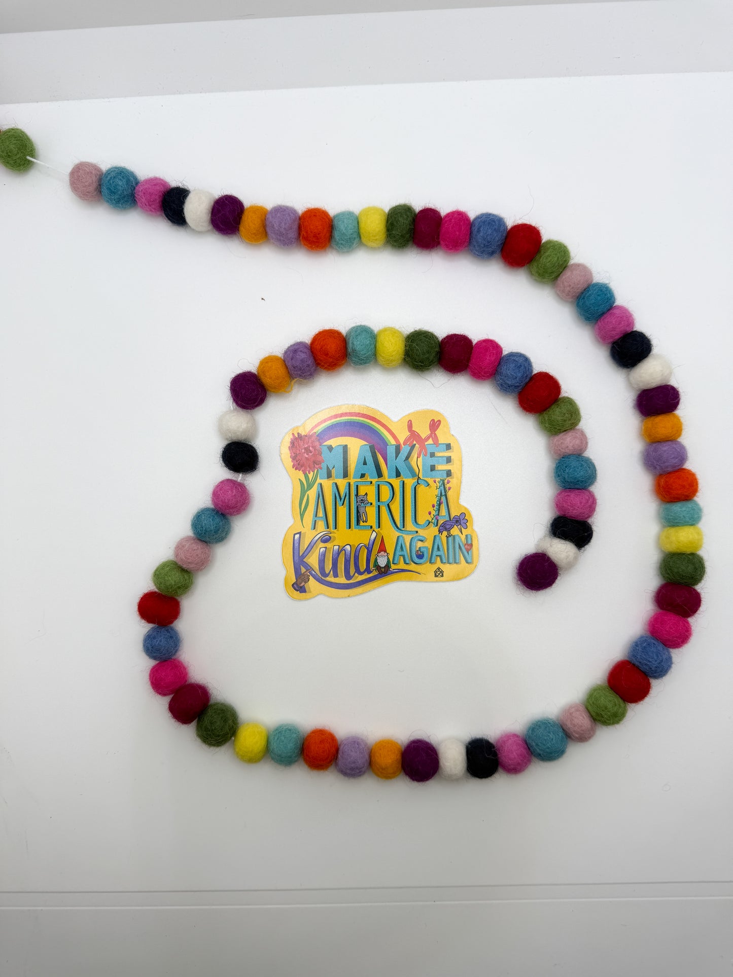 Make America Kind Again Sticker – Original Hand Drawn Rainbow Vinyl Decal