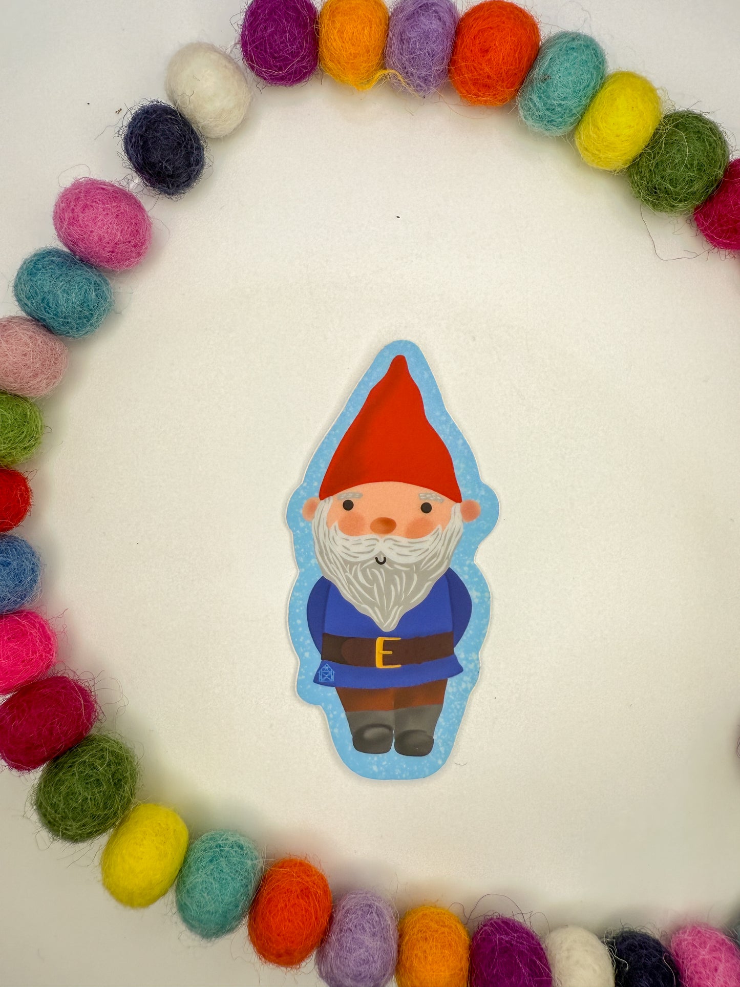 Cozy Winter Gnome Sticker – Original Hand Drawn Vinyl Decal