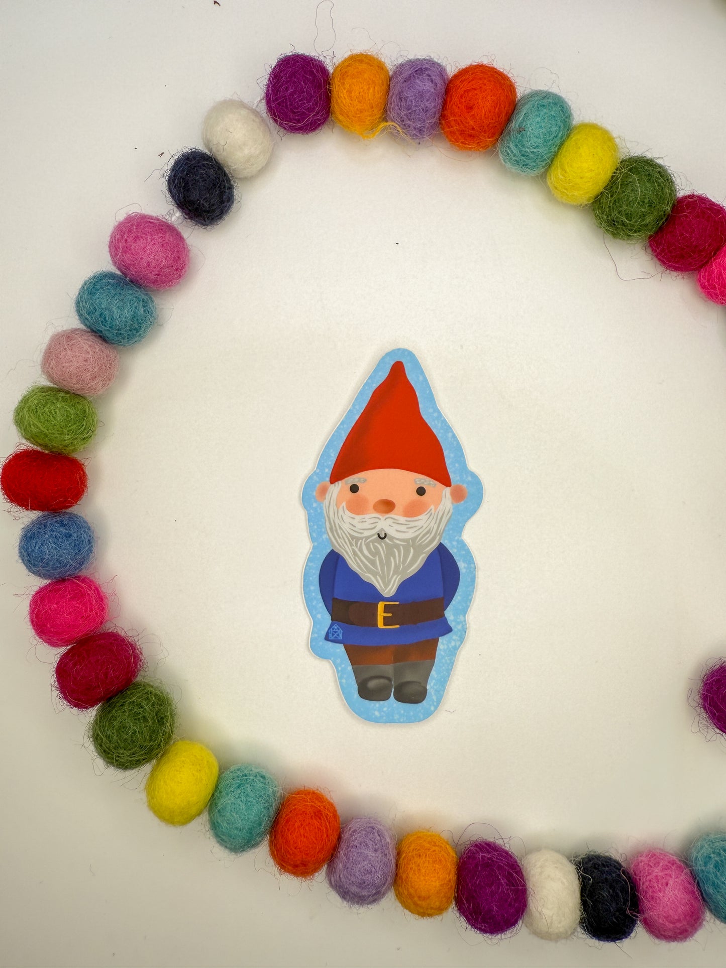Cozy Winter Gnome Sticker – Original Hand Drawn Vinyl Decal
