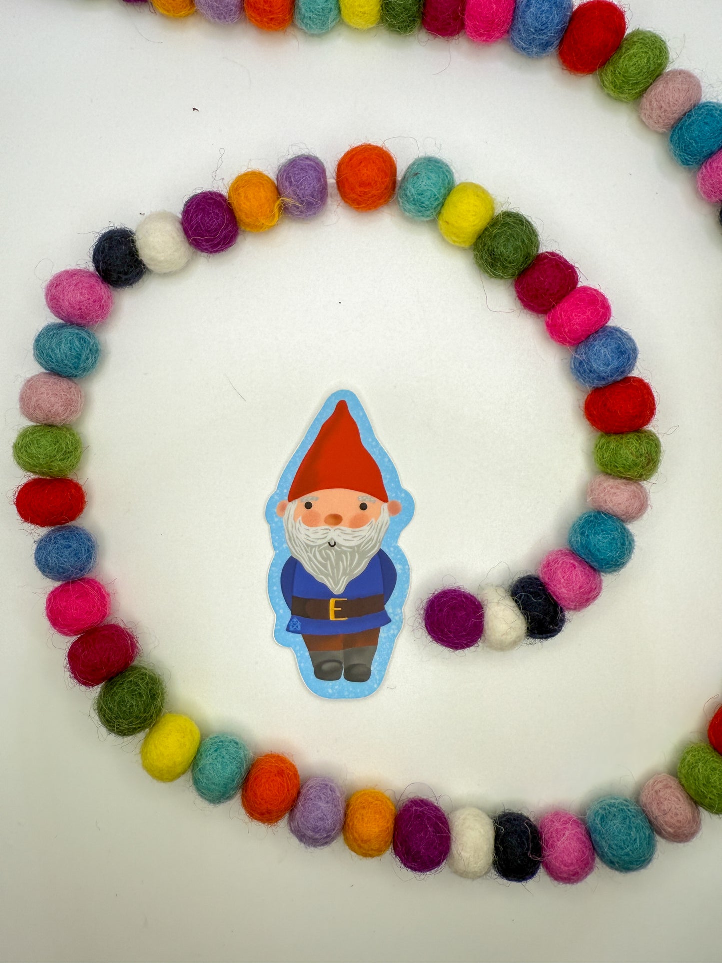 Cozy Winter Gnome Sticker – Original Hand Drawn Vinyl Decal