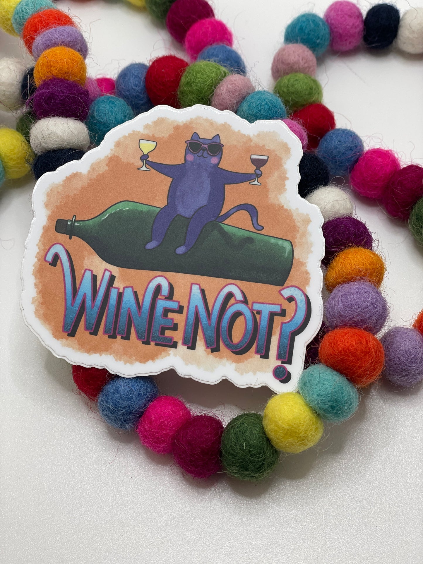 Wine Not Cat Sticker