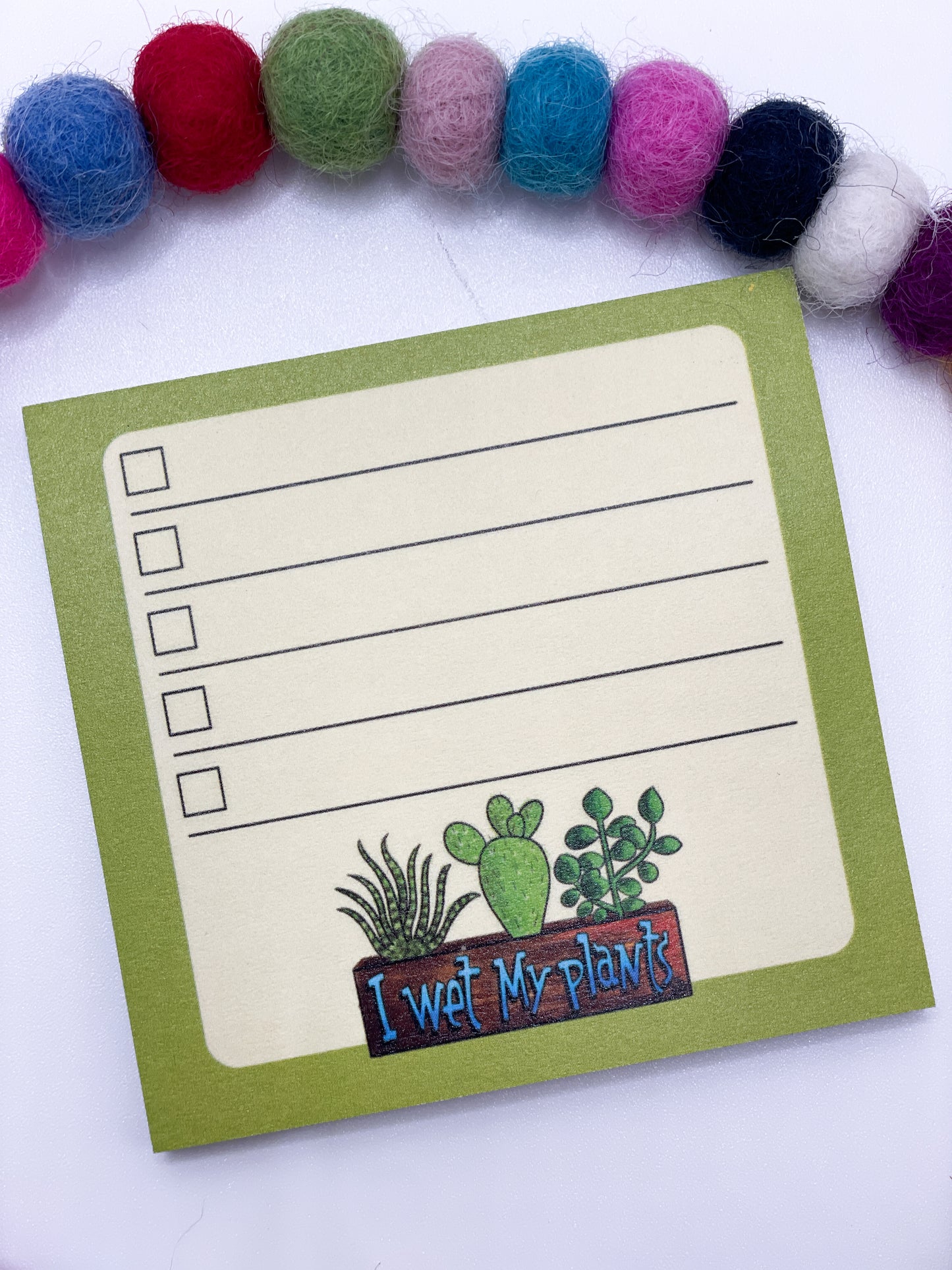 I Wet My Plants Sticky Note Pad