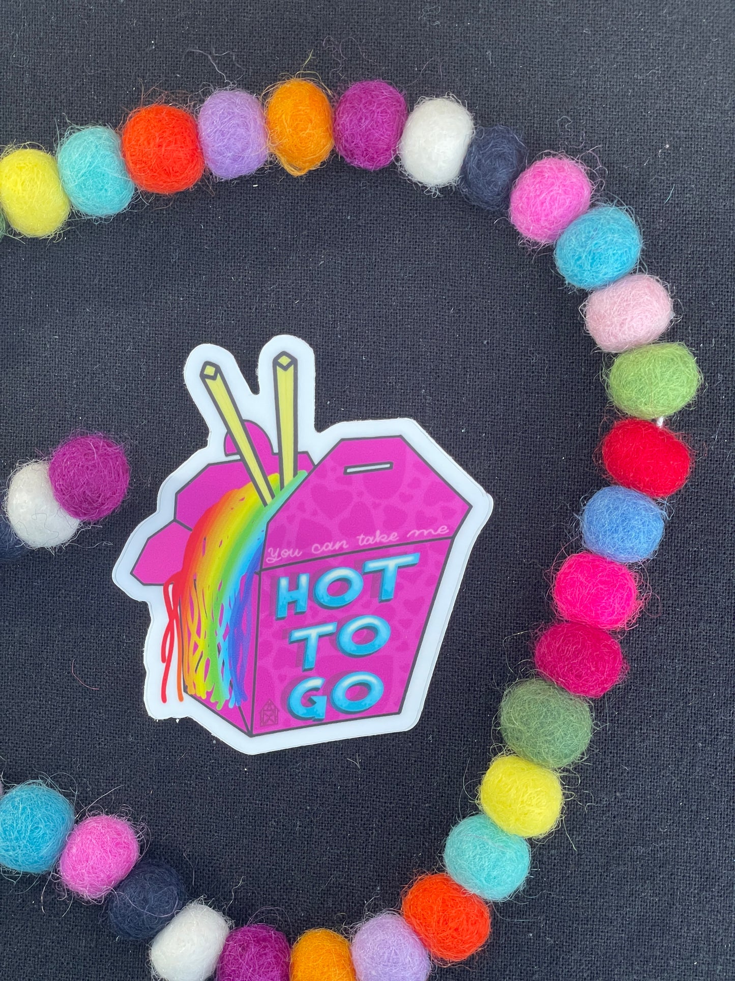 Hot To Go Takeout Box Sticker