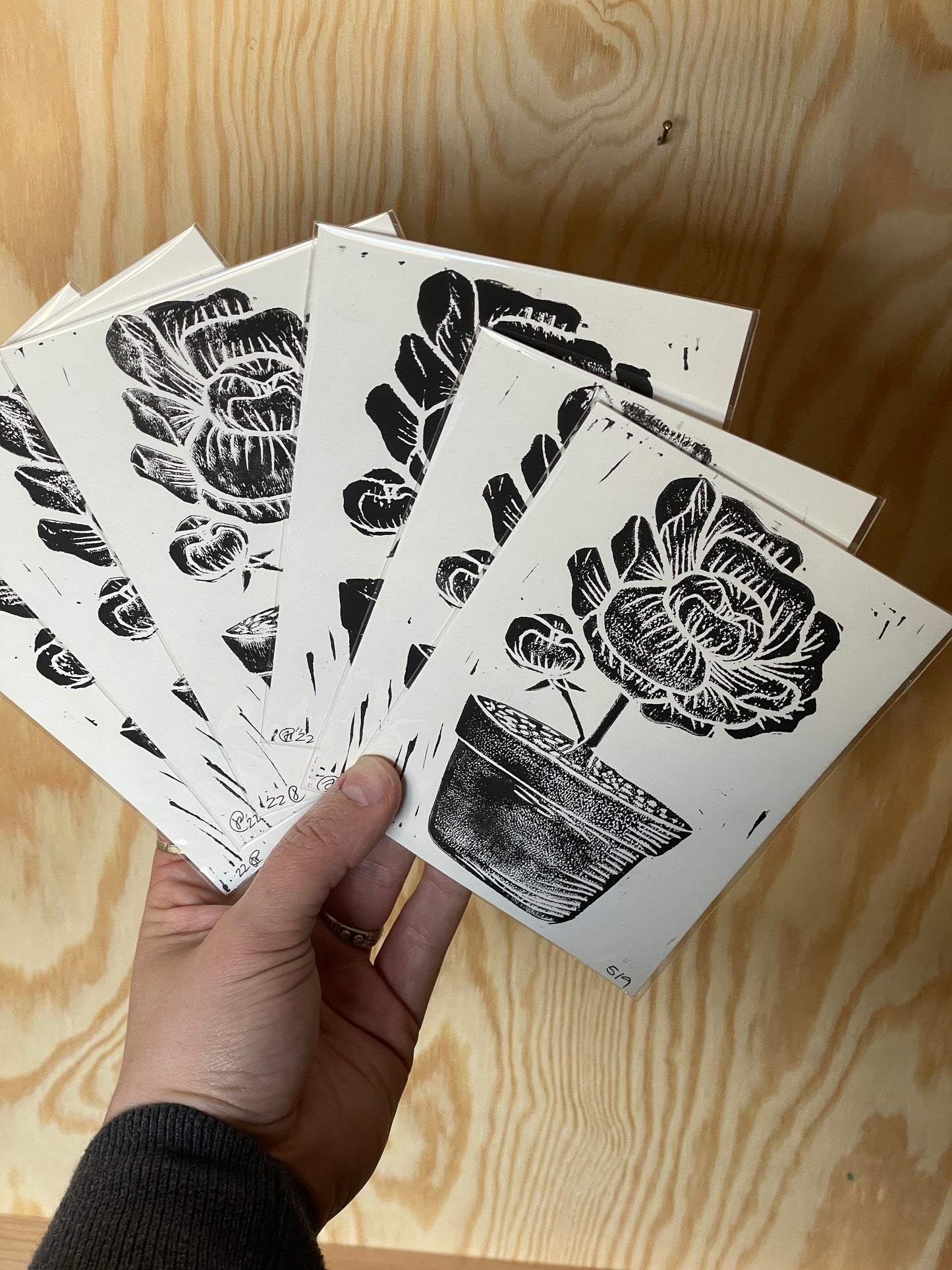 Peony Lino Print One of a Kind Made to Order