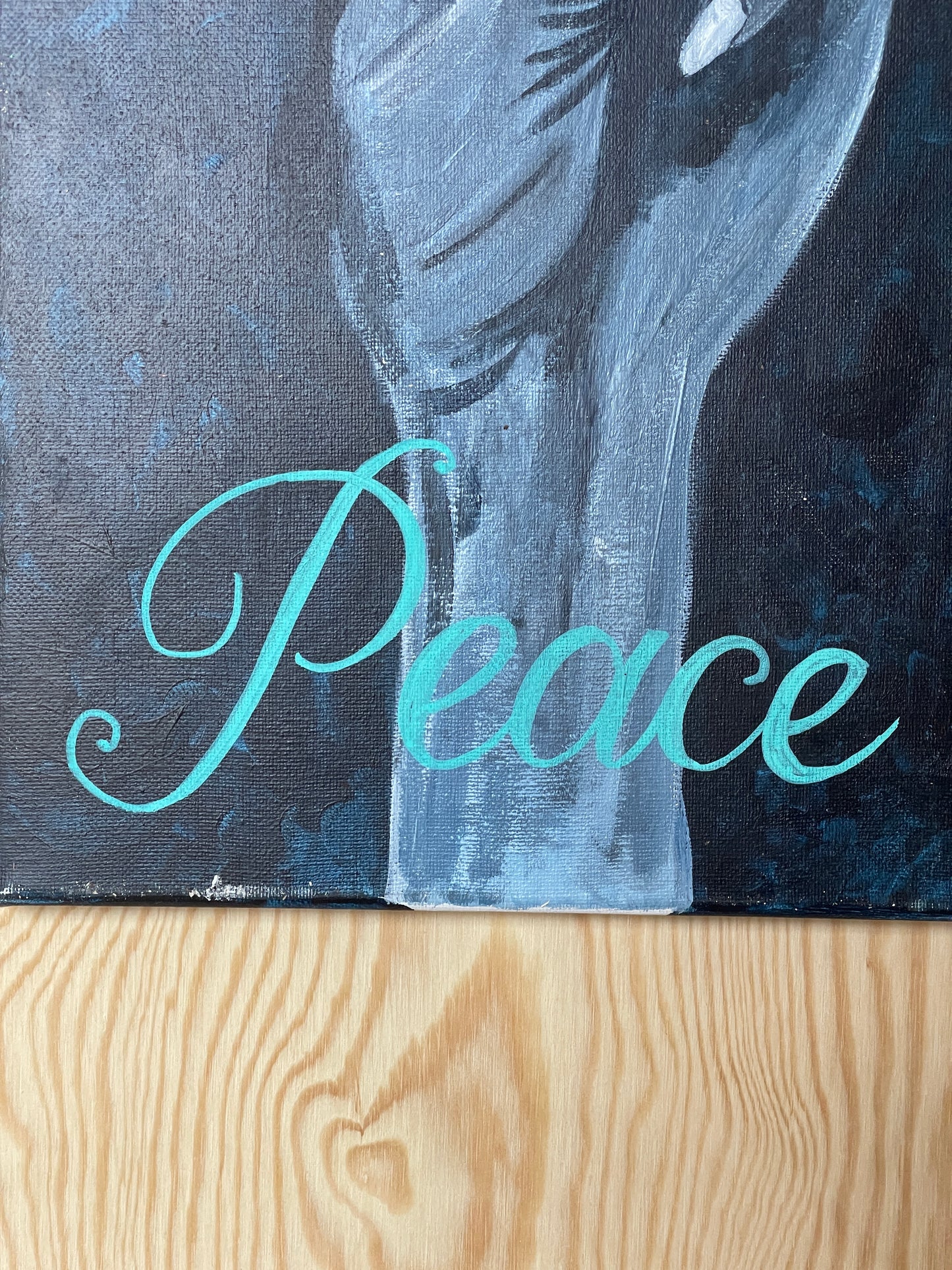 Peace Hand and Lettering Canvas