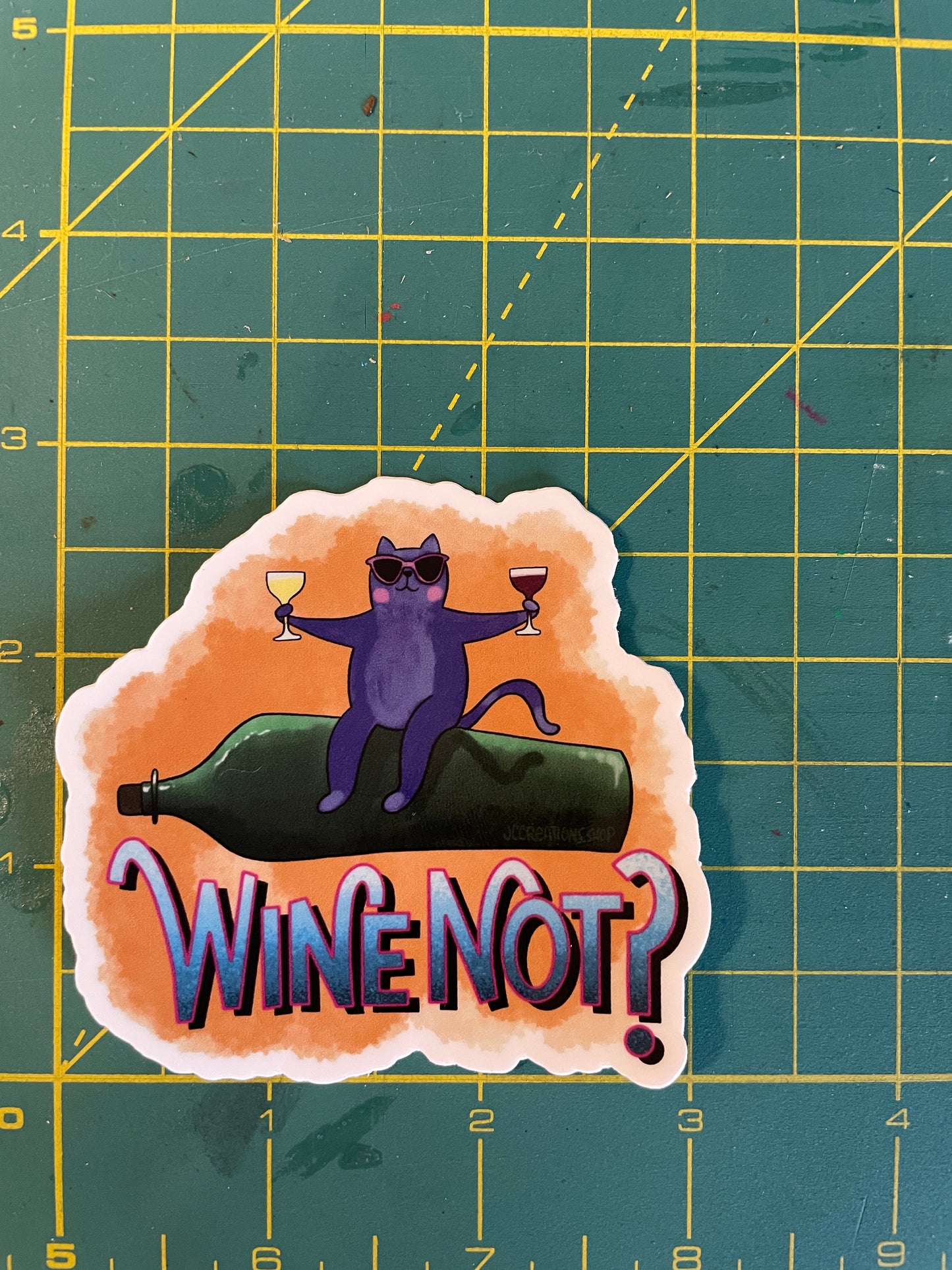 Wine Not Cat Sticker