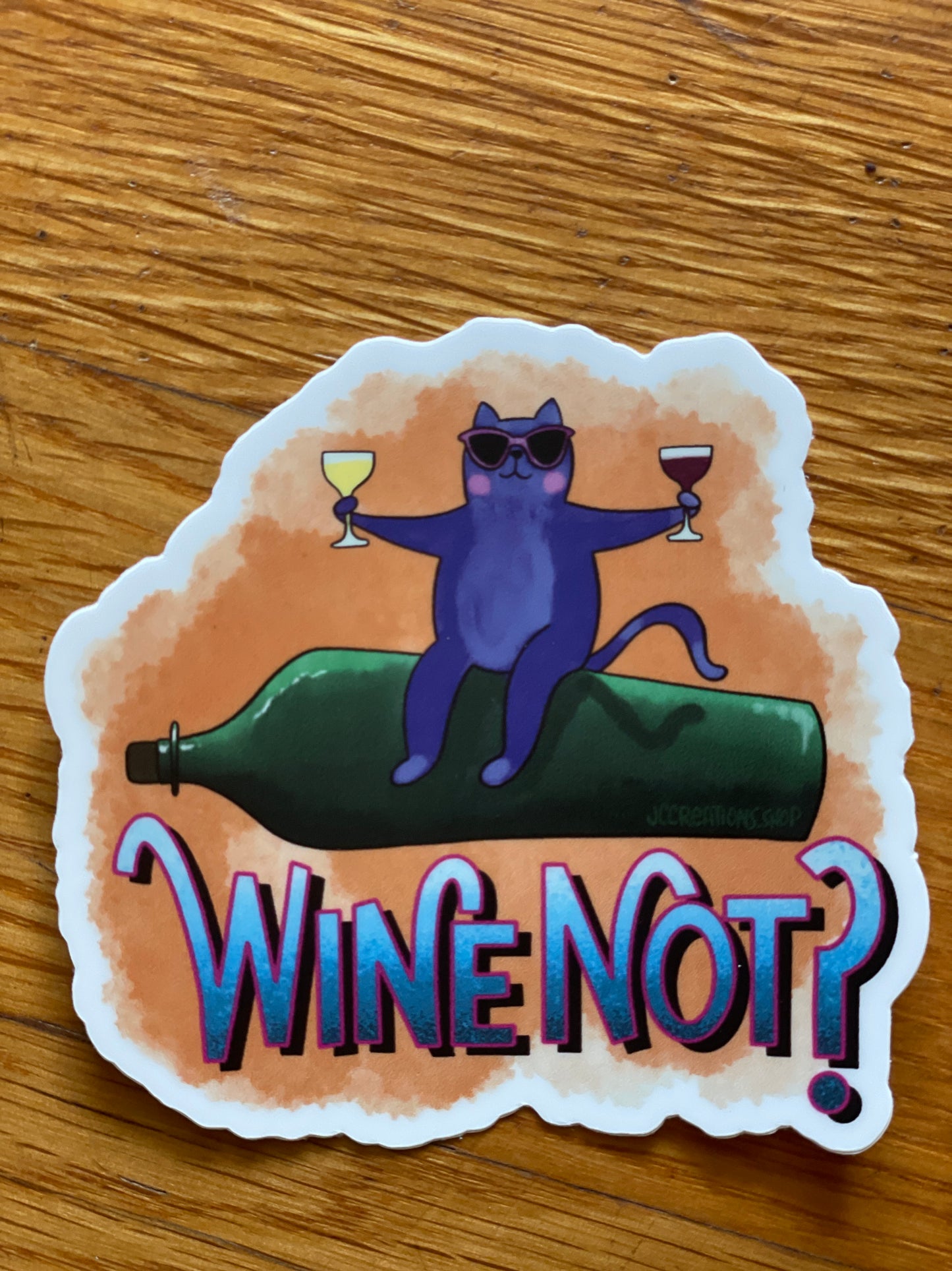 Wine Not Cat Sticker