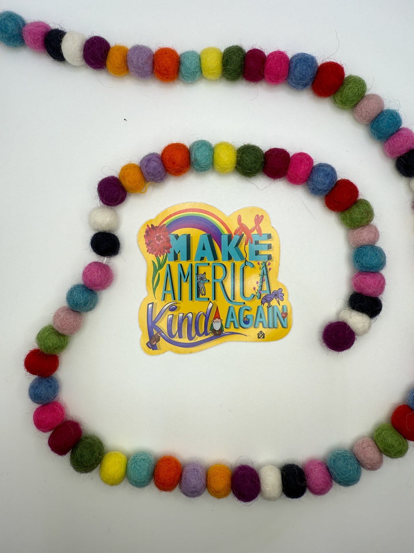 Make America Kind Again Sticker – Original Hand Drawn Rainbow Vinyl Decal