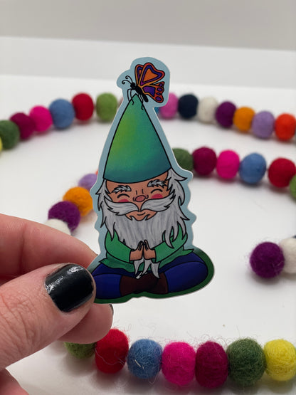 Yoga Meditation Gnome Sticker