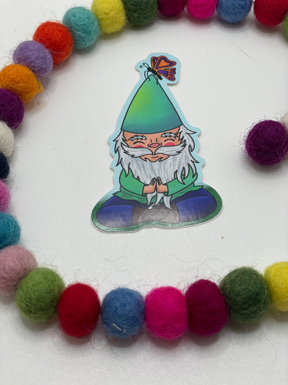 Yoga Meditation Gnome Sticker