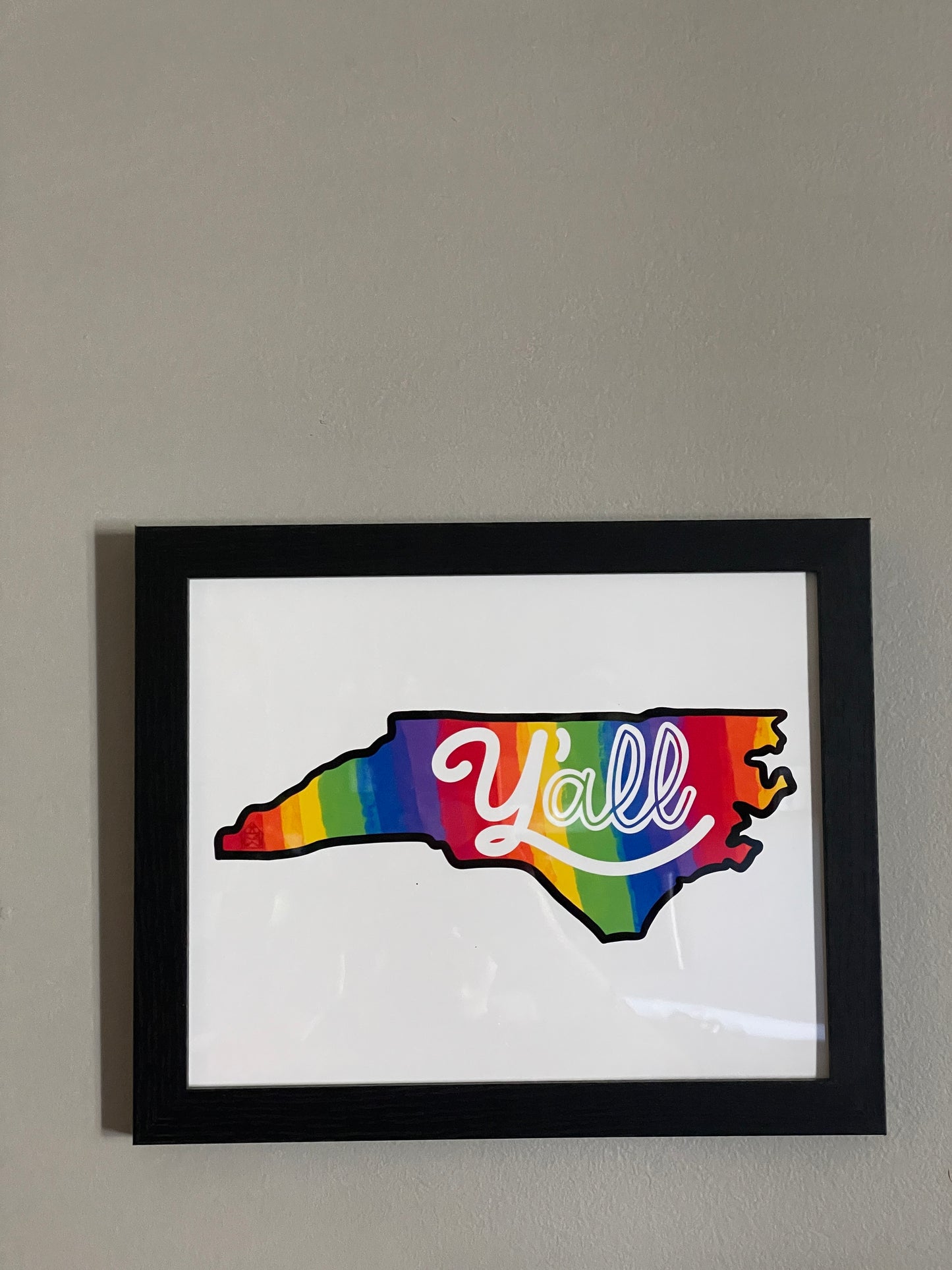 Rainbow Y'all North Carolina Print - Support Hurricane Helene Relief in Western NC - All Proceeds Donated