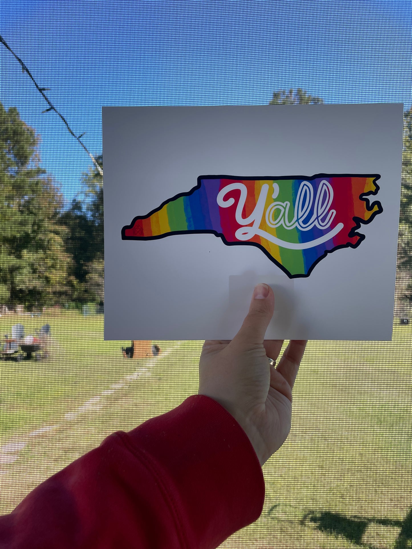 Rainbow Y'all North Carolina Print - Support Hurricane Helene Relief in Western NC - All Proceeds Donated