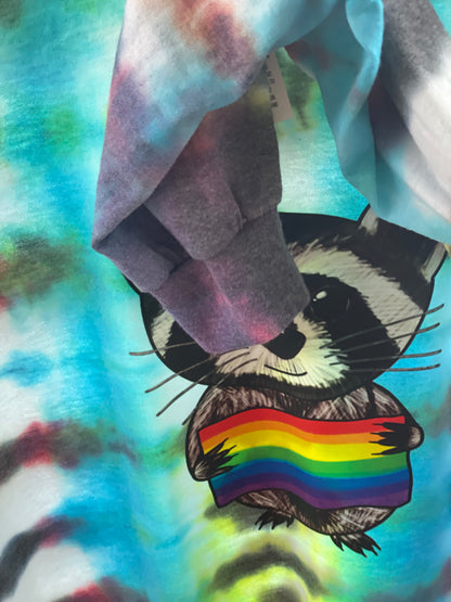 Tie Dye Raccoon Pride Long sleeve T-Shirt