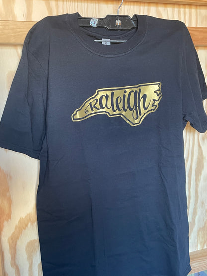 Black Raleigh inside North Carolina T-Shirt