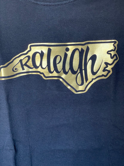 Black Raleigh inside North Carolina T-Shirt