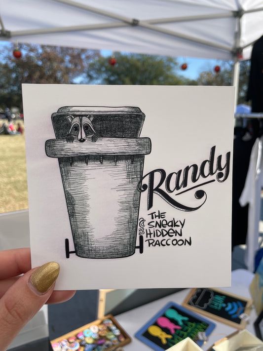 Randy the Racoon Art Print